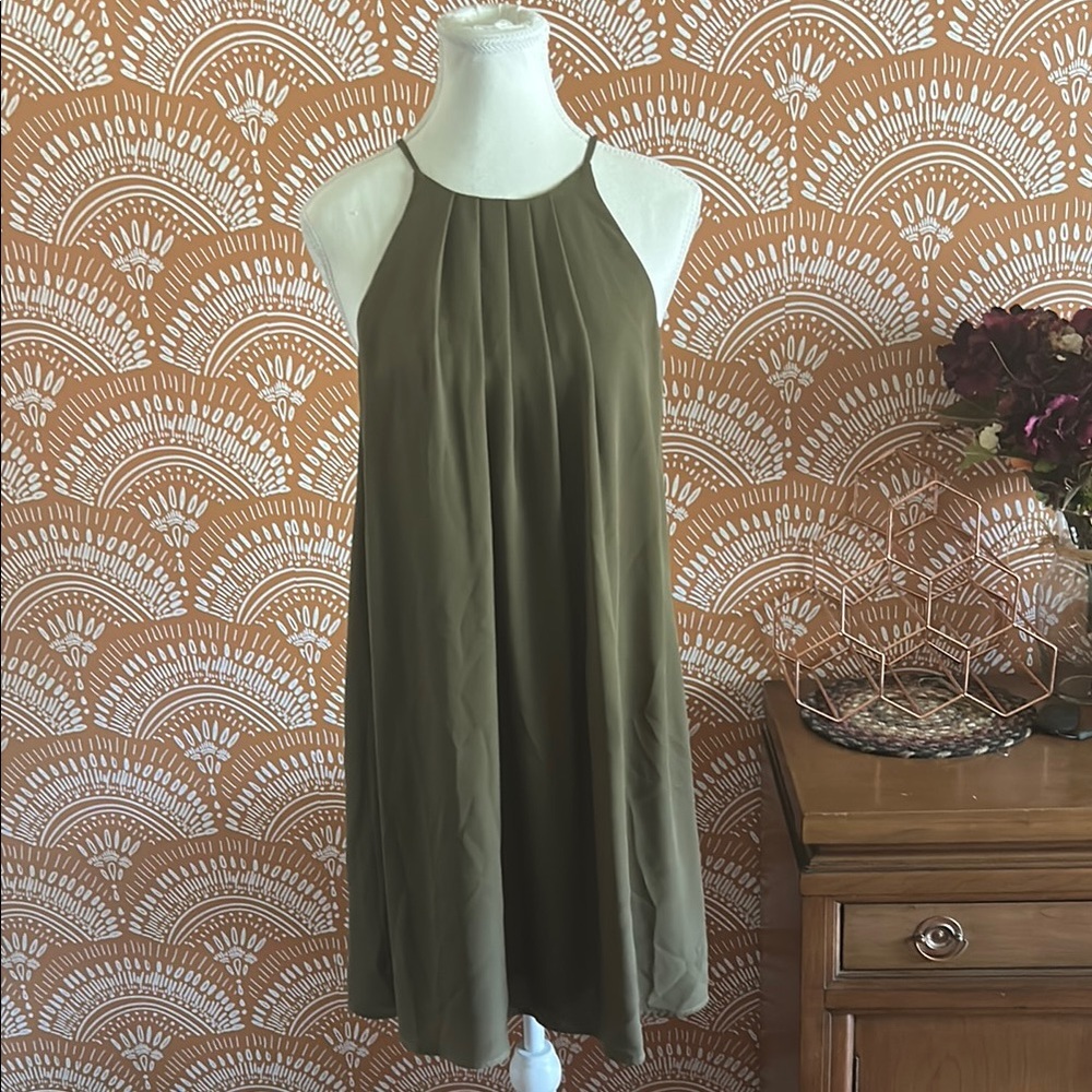 Everly Olive Green Mini Dress